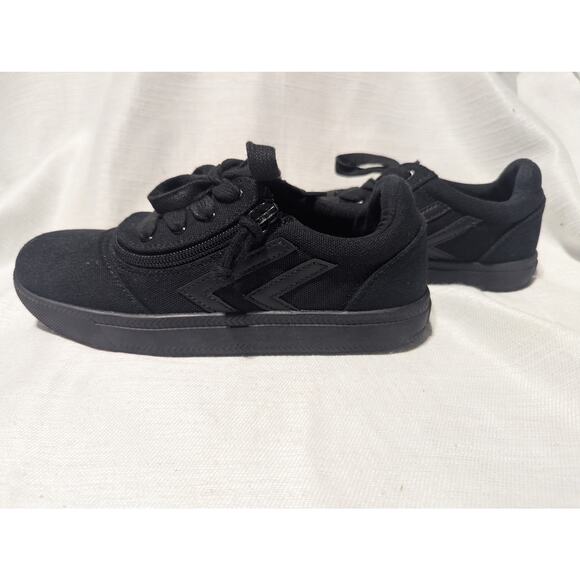 BILLY Footwear Youth CS Sneaker Low Top 3M Black Zipper Lace Closure Round Toe - Picture 1 of 7